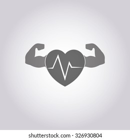 vector illustration of modern icon muscle