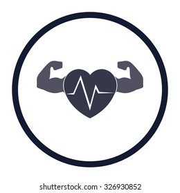 vector illustration of modern icon muscle