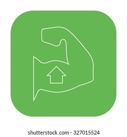 vector illustration of modern icon muscle