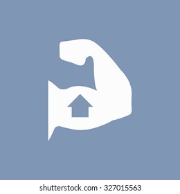 vector illustration of modern icon muscle