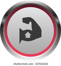 vector illustration of modern icon muscle