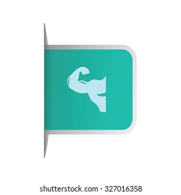vector illustration of modern icon muscle