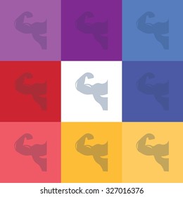 vector illustration of modern icon muscle