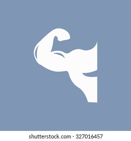 vector illustration of modern icon muscle