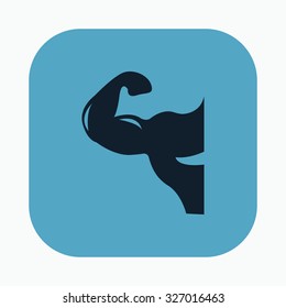 vector illustration of modern icon muscle
