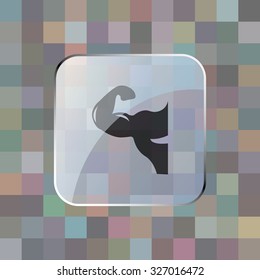 vector illustration of modern icon muscle