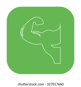 vector illustration of modern icon muscle