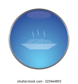 vector illustration of modern icon noodles