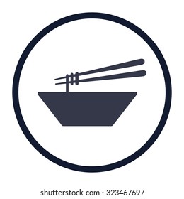 vector illustration of modern icon noodles