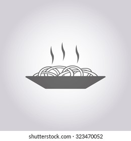 vector illustration of modern icon noodles