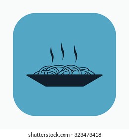 vector illustration of modern icon noodles