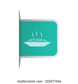 vector illustration of modern icon noodles