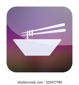vector illustration of modern icon noodles