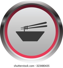 vector illustration of modern icon noodles