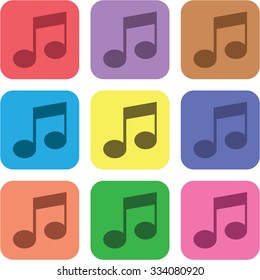vector illustration of modern icon note