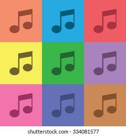 vector illustration of modern icon note