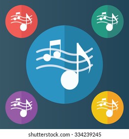 vector illustration of modern icon note