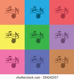 vector illustration of modern icon note