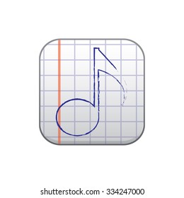 vector illustration of modern icon note