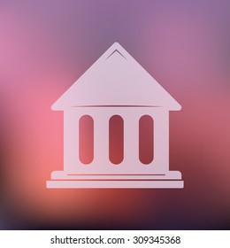 vector illustration of modern icon old buildings