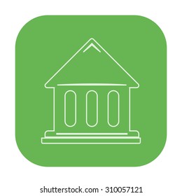 vector illustration of modern icon old buildings