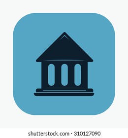 vector illustration of modern icon old buildings
