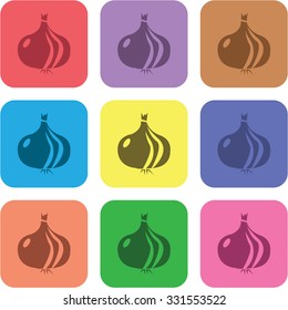 vector illustration of modern icon onion