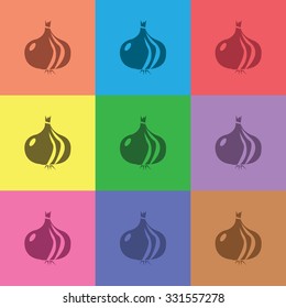 vector illustration of modern icon onion