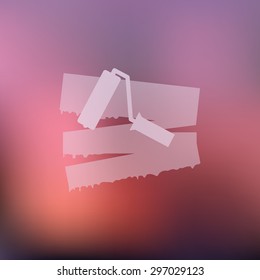 vector illustration of modern icon paint roller 