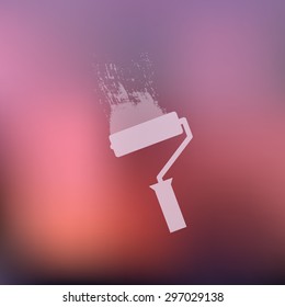 vector illustration of modern icon paint roller 
