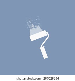 vector illustration of modern icon paint roller 