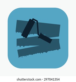 vector illustration of modern icon paint roller 