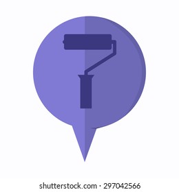 vector illustration of modern icon paint roller 