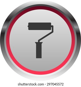 vector illustration of modern icon paint roller 
