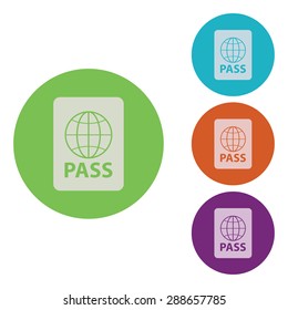 vector illustration of modern icon pass