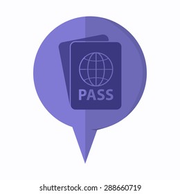vector illustration of modern icon pass