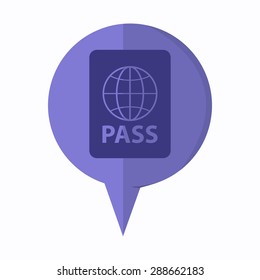 vector illustration of modern icon pass