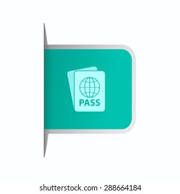 vector illustration of modern icon pass