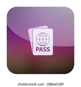 vector illustration of modern icon pass