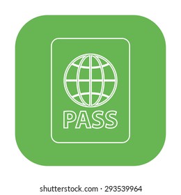 vector illustration of modern icon pass
