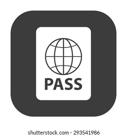 vector illustration of modern icon pass