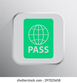 vector illustration of modern icon pass