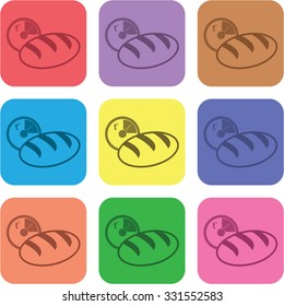 vector illustration of modern icon pastry