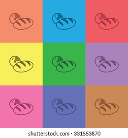 vector illustration of modern icon pastry