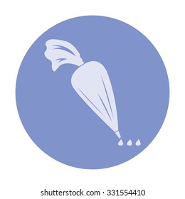 vector illustration of modern icon pastry bag