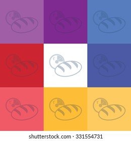vector illustration of modern icon pastry