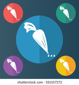 vector illustration of modern icon pastry bag