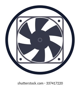 vector illustration of modern icon pc cooler