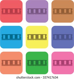 vector illustration of modern icon pc memory