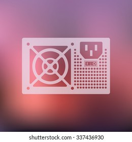 vector illustration of modern icon pc power supply